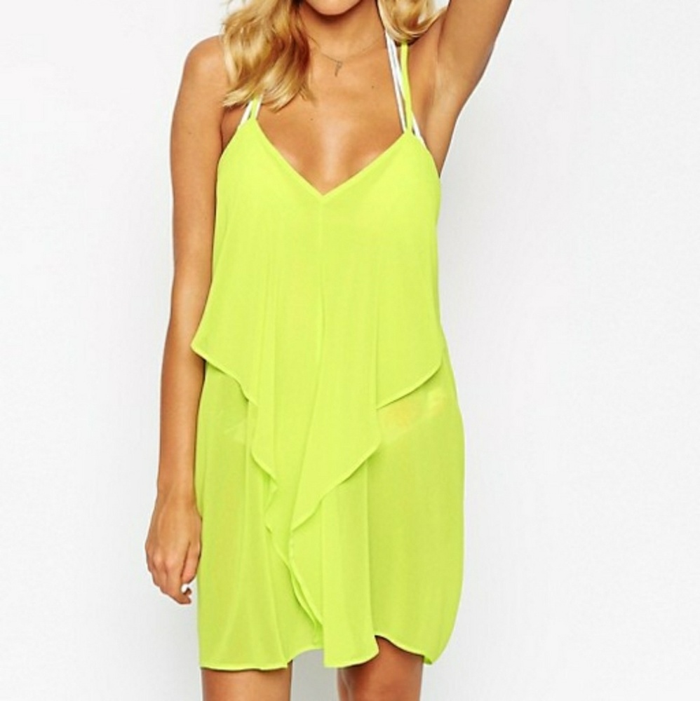 ASOS lime green beach cover